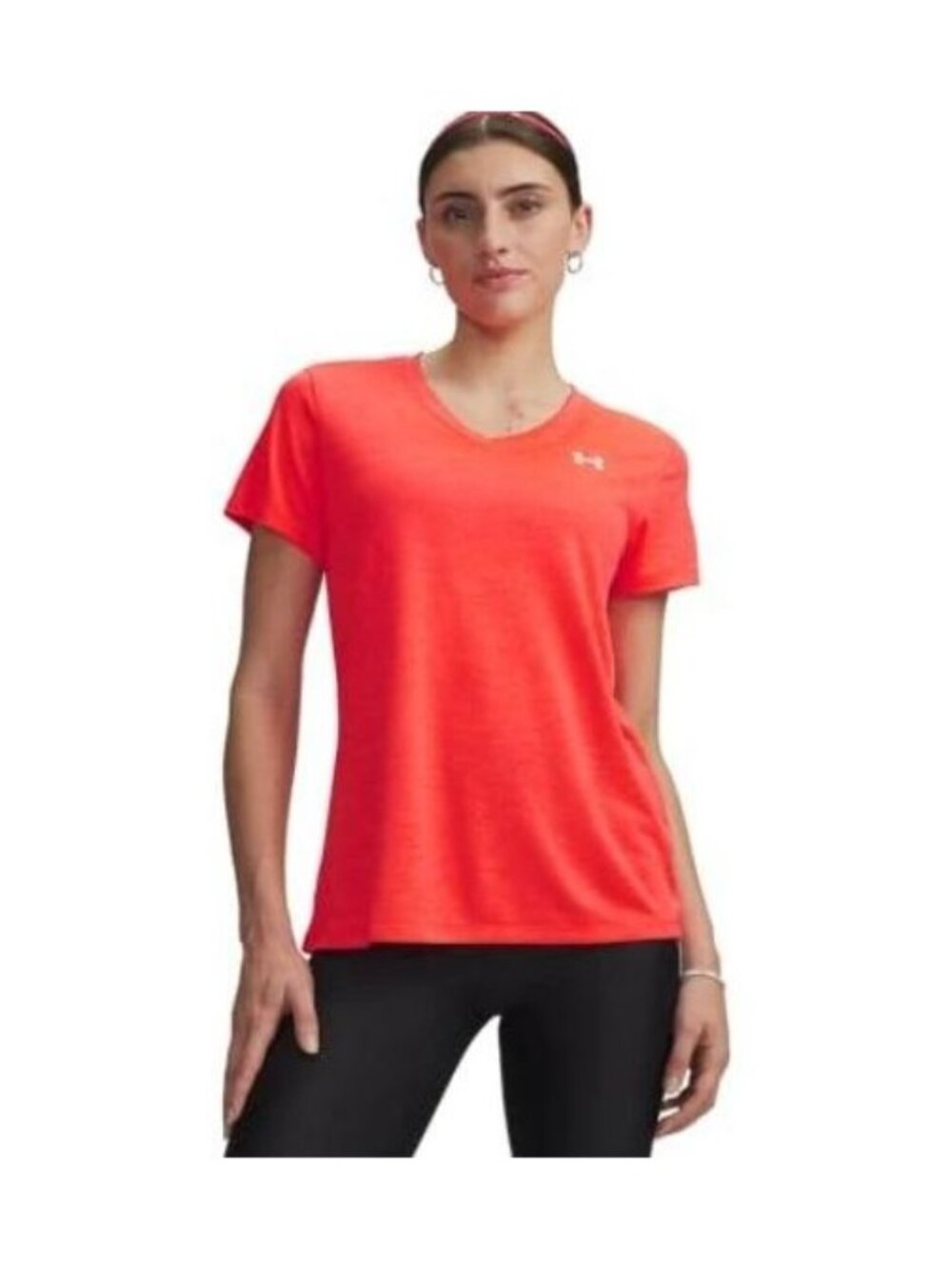 Under Armour Womens Tech SSV Twist Loose Fit Red T-Shirt Medium Lightweight Acti